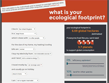 Tablet Screenshot of ecologicalfootprint.com